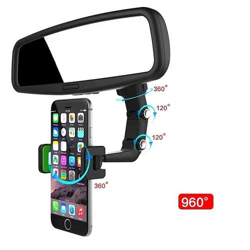 نگهدارنده تلفن آینه ای دید عقب مدل Universal Rotating